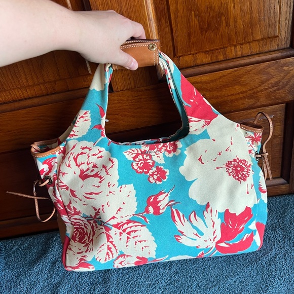 Vintage Y2K Kate Spade canvas and leather floral tote - Picture 1 of 10
